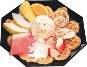 Obstsalat-Waffel