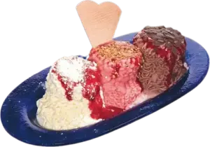 Spaghetti-Eis Tris di Pasta