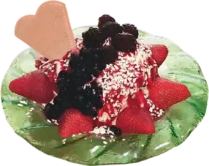 Spaghetti-Eis Waldfrucht